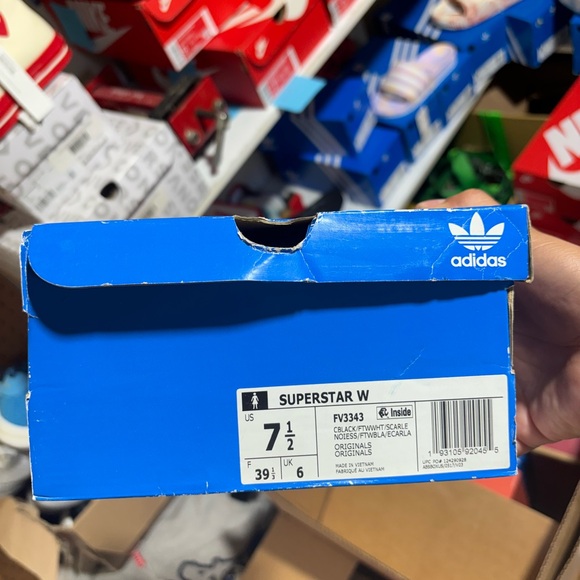 Women’s Adidas Superstar Black/Studded White - Picture 7 of 7